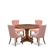 East West Furniture Irving 5-Piece Modern Dining Set in Walnut Finish