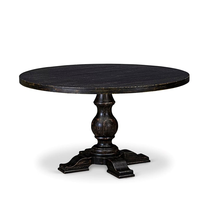 East West Furniture Irving 7-Piece Modern Dining Table Set in Black Finish
