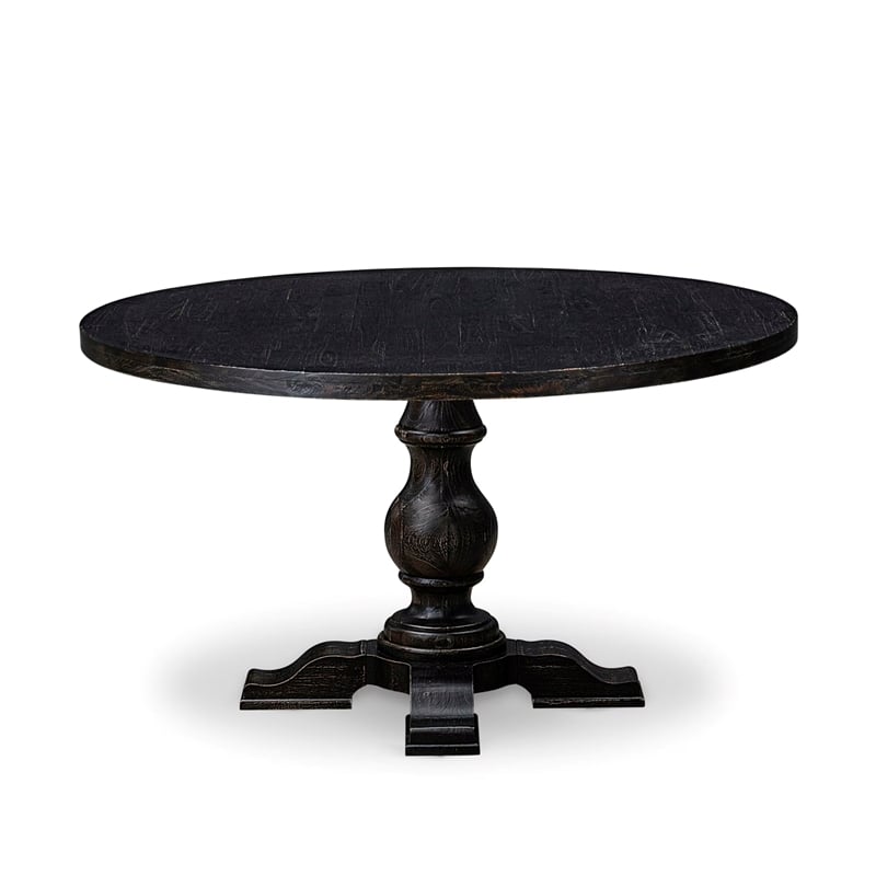East West Furniture Irving 7-Piece Modern Dining Table Set in Black Finish