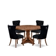 East West Furniture Irving 5-Piece Mid Centuruy Kitchen Set in Walnut Finish