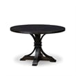 East West Furniture Irving 7 Piece Round Kitchen Table Set in Black Finish