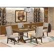 East West Furniture Laneville 5-Piece Dining Table Set in Walnut Finish