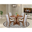 East West Furniture Irving 5-Piece Dining Room Set in Walnut Finish