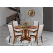 East West Furniture Irving 5-Piece Dining Table Set in Walnut Finish