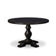 East West Furniture Irving Mid-Century Kitchen Table in Black Finish