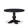 East West Furniture Irving Mid-Century Kitchen Table in Black Finish