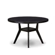 East West Furniture Irving 5 Piece Round Dining Room Set in Black Finish