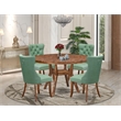 East West Furniture Irving 5-Piece Mid Century Modern Dining Table Set in Walnut