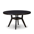 East West Furniture Irving 5 Piece Round Kitchen Table Set in Black Finish