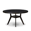 East West Furniture Irving 5 Piece Round Kitchen Table Set in Black Finish