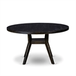 East West Furniture Irving 5 Piece Round Kitchen Table Set in Black Finish