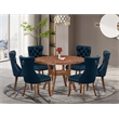 East West Furniture Irving 7-Piece Modern Dining Table Set in Walnut Finish