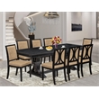 East West Furniture Laneville 9-Piece Kitchen Table Set in Black Finish