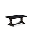 East West Furniture Laneville 9-Piece Kitchen Table Set in Black Finish