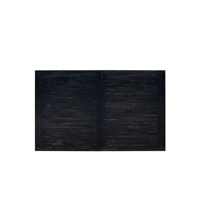 East West Furniture Laneville Mid-Century Dining Table in Black Finish