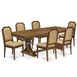 East West Furniture Laneville 7-Piece Modern Dining Table Set in Walnut Finish