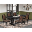 East West Furniture Laneville 7-Piece Modern Dining Table Set in Black Finish