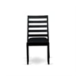 East West Furniture Logan 9-Piece Kitchen Dining Set in Black Finish