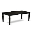 East West Furniture Logan 9-Piece Kitchen Dining Set in Black Finish