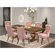 East West Furniture Laneville 7-Piece Dining Table Set in Walnut Finish
