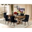 East West Furniture Laneville 7 Pieces Dining Set in Walnut Finish