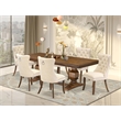 East West Furniture Laneville 7 Pieces Dining Set in Walnut Finish