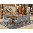 East West Furniture Laneville -9 Pieces Dining Table Set in Walnut Finish