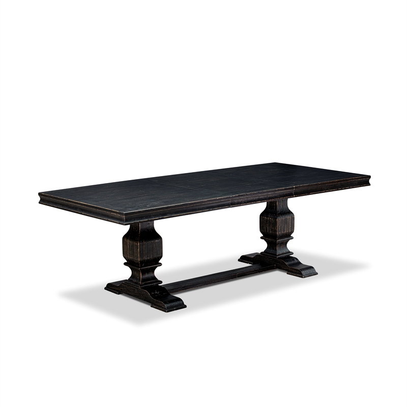 East West Furniture Laneville 9 Pieces Dining Table Set in Black Finish