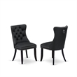 East West Furniture Laneville 9 Pieces Dining Table Set in Black Finish