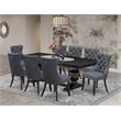 East West Furniture Laneville 9 Pieces Dining Table Set in Black Finish