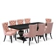 East West Furniture Laneville 9 Pieces Dining Table Set in Black Finish
