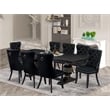 East West Furniture Laneville 9-Piece Kitchen Table Set in Black Finish