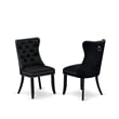 East West Furniture Laneville 9-Piece Kitchen Table Set in Black Finish