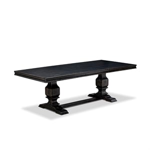 East West Furniture Laneville Modern Dining Table in Black Finish
