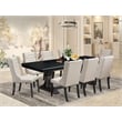 East West Furniture Northcliffe 9-Piece Dining Set in Black Finish