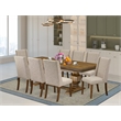 East West Furniture Laneville 9-Piece Modern Dining Table Set in Walnut Finish