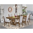 East West Furniture Laneville 7 Pieces Modern Dining Roo in Walnut Finish