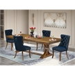 East West Furniture Northcliffe 5-Piece Kitchen Dining Set in Walnut Finish