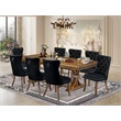 East West Furniture Northcliffe 9-Piece Mid-Century Dining Set in Walnut Finish