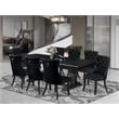 East West Furniture Northcliffe 9-Piece Kitchen Table Set in Black Finish