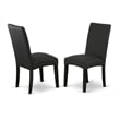 East West Furniture Northcliffe 7-Piece Kitchen Table Set in Black Finish