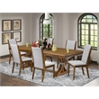 East West Furniture Northcliffe 7-Piece Extendable Dining Room Set in Walnut