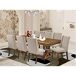 East West Furniture Northcliffe 9-Piece Modern Dining Table Set in Walnut Finish