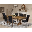 East West Furniture Northcliffe 7-Piece Dining Table Set in Walnut Finish