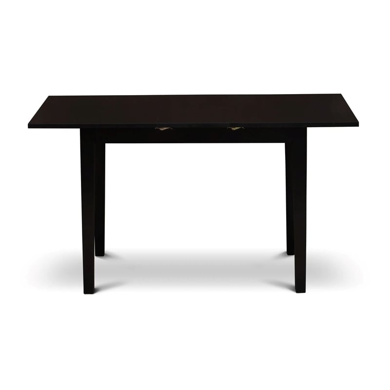 East West Furniture Norfolk 3-Piece Kitchen Dining Set in Black Finish
