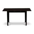 East West Furniture Norfolk 3-Piece Kitchen Dining Set in Black Finish
