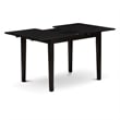 East West Furniture Norfolk 3-Piece Kitchen Dining Set in Black Finish