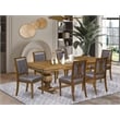 East West Furniture Northcliffe 7-Piece Kitchen Table Set in Walnut Finish