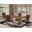 East West Furniture Northcliffe 5-Piece Kitchen Dining Set in Walnut Finish