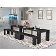 East West Furniture Xtenczar 2-Piece Kitchen Table Set in Black Finish